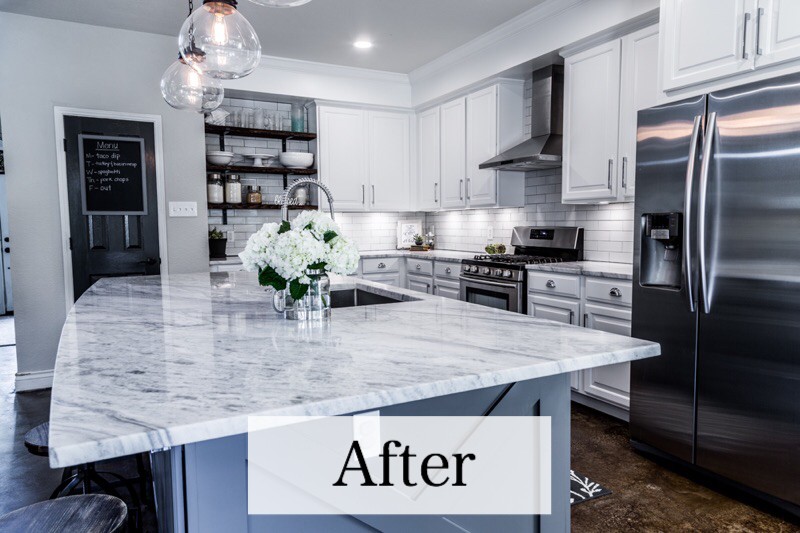 Coastal Kitchen Before And After By Irwin Construction Denton Tx