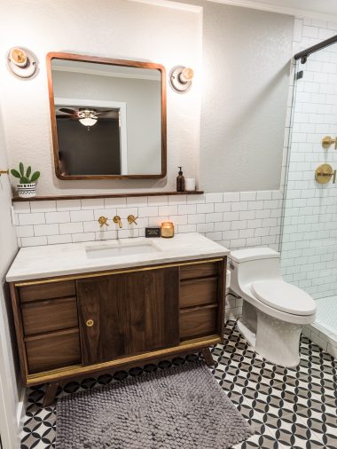 Midcentury Modern Bathroom Before After Irwin Construction Denton Texas Contractor Renovation Remodeler Bathroom Remodel